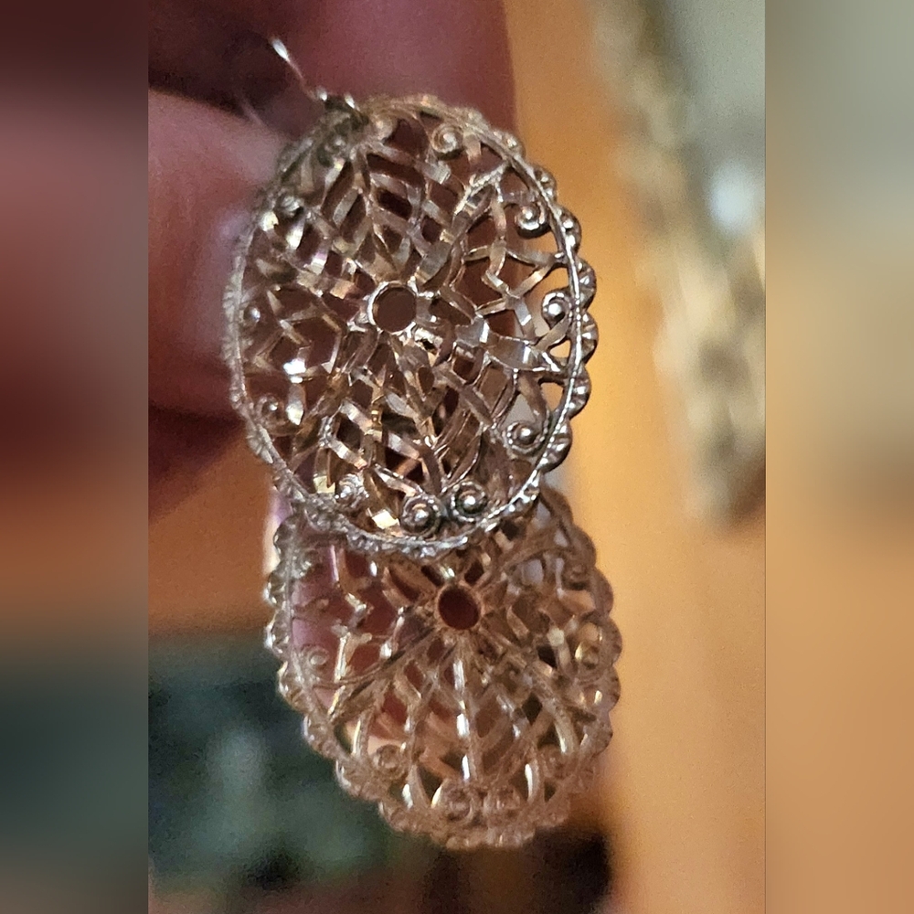 Elegant Sterling Silver Filigree Earrings